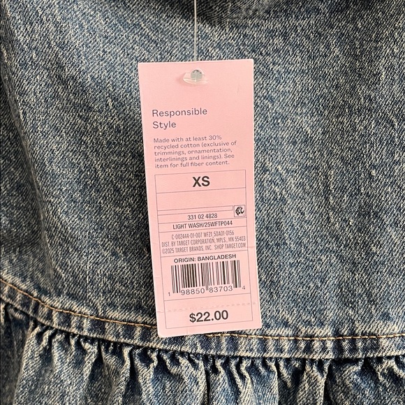 Wild Fable Blue Denim Camisole with Bow Straps - Picture 3 of 5